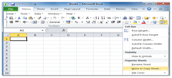 Toolbars and Menus in Microsoft Excel